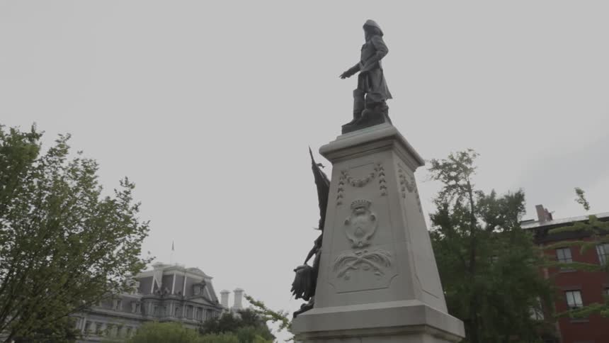 A statue on an overcast day