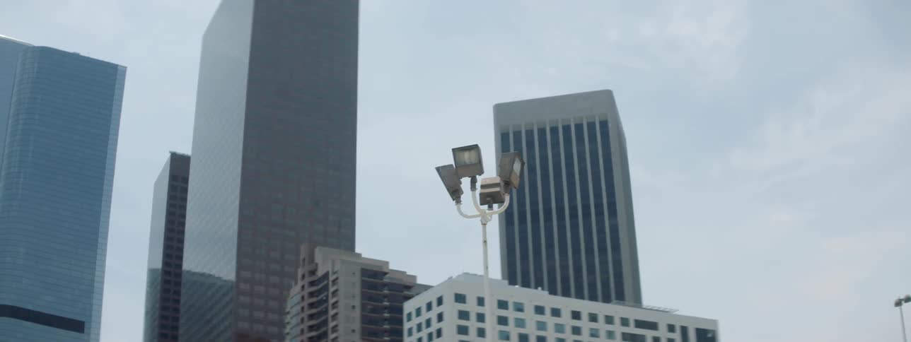 A street light in the city