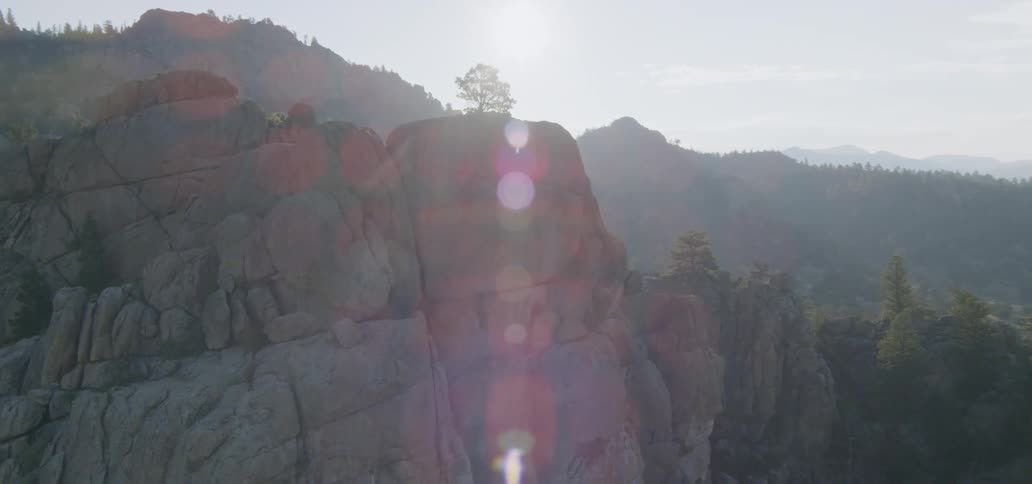 A cracked rocky hill