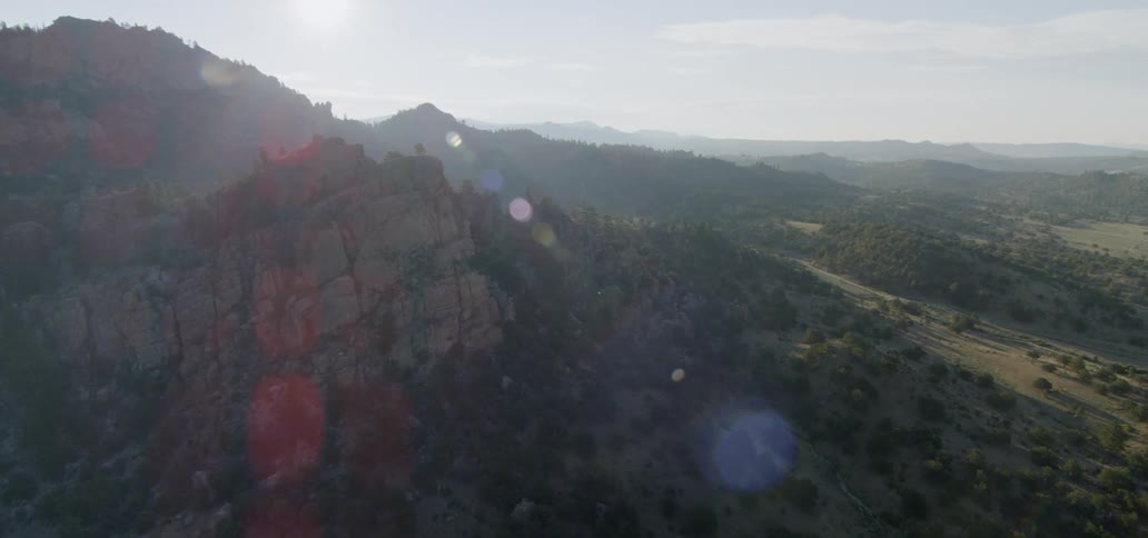 A rocky hill covered in trees