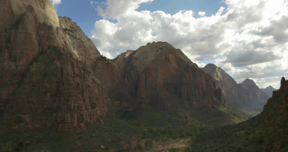Landscape view of a mountainous canyon