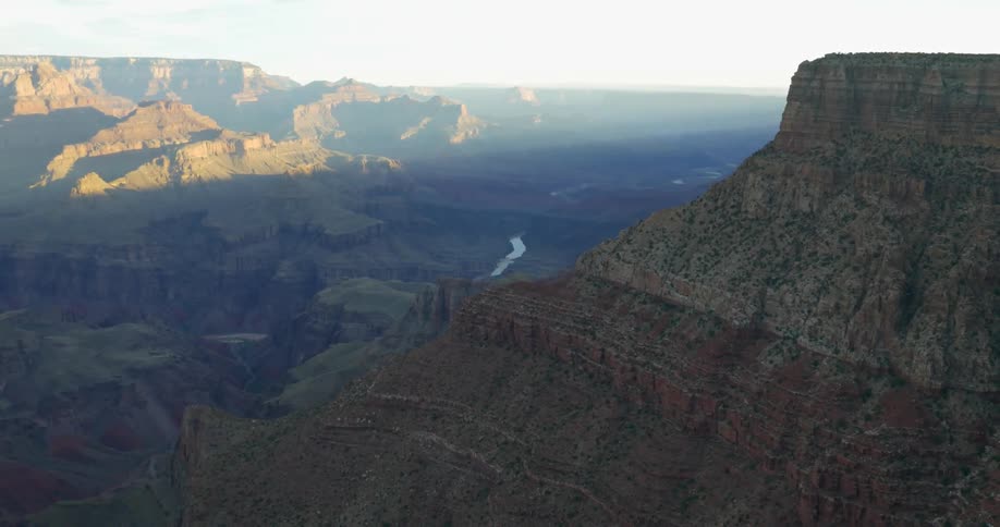 Aerial view of a mountain range