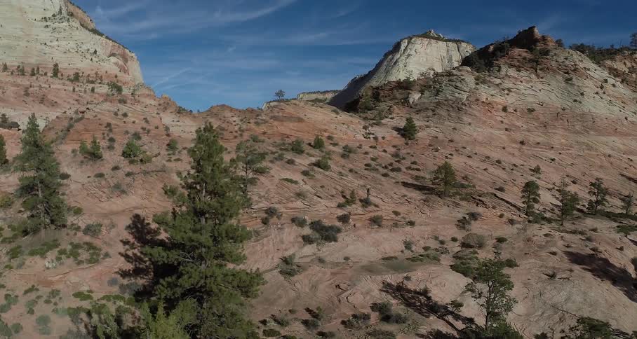 View of a desert mountain range