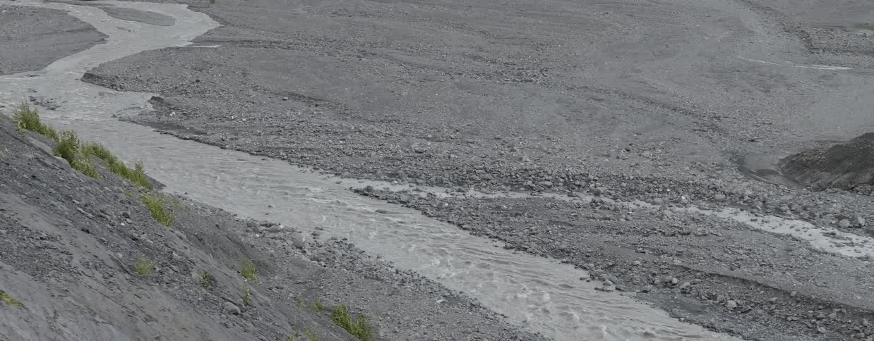 A stream flows across the ground