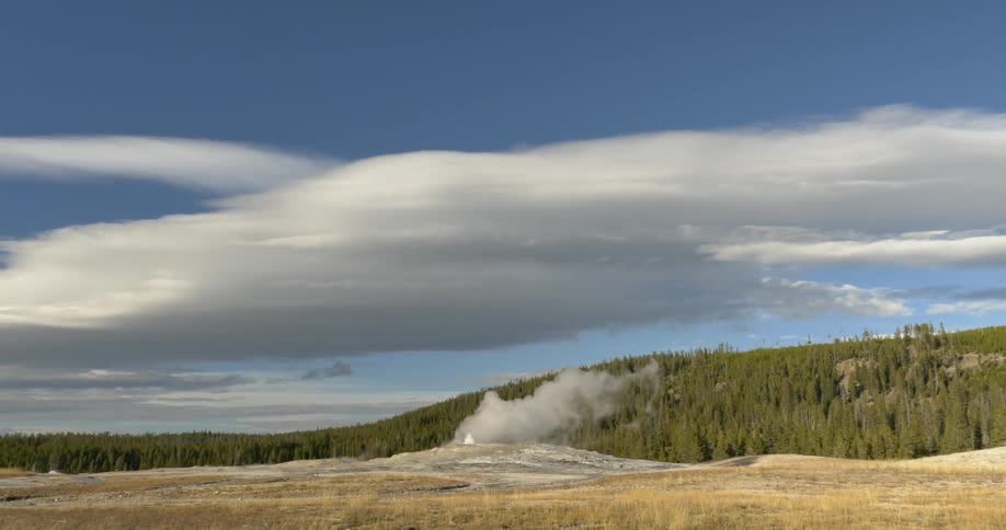 Smoke rising from the ground with trees in the background