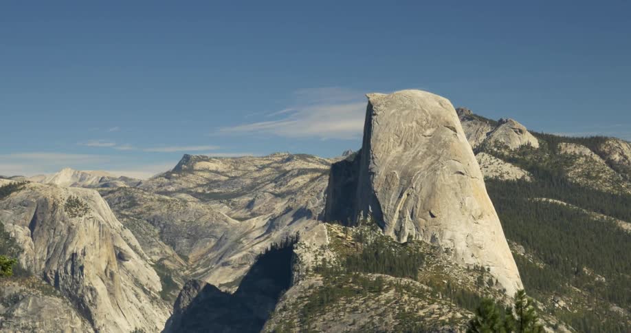 View of a large mountain range on clear day