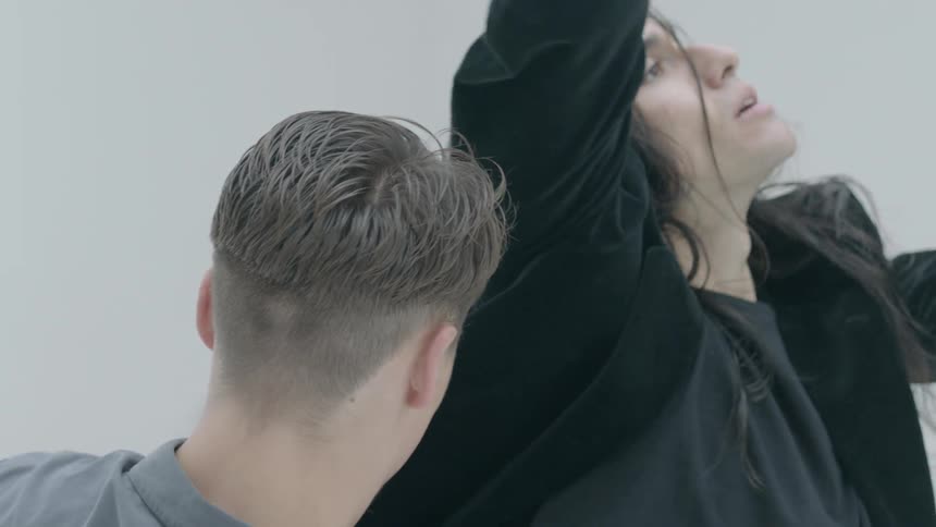 Man and woman dance together