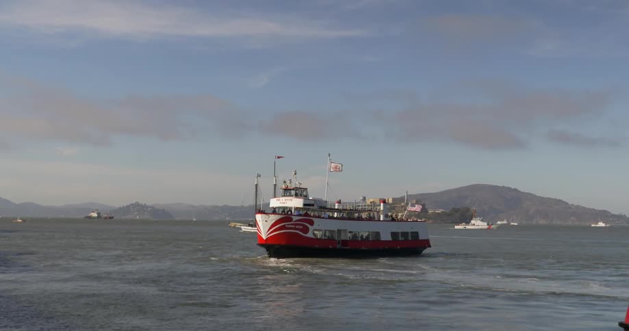 A large boat sitting out in the water