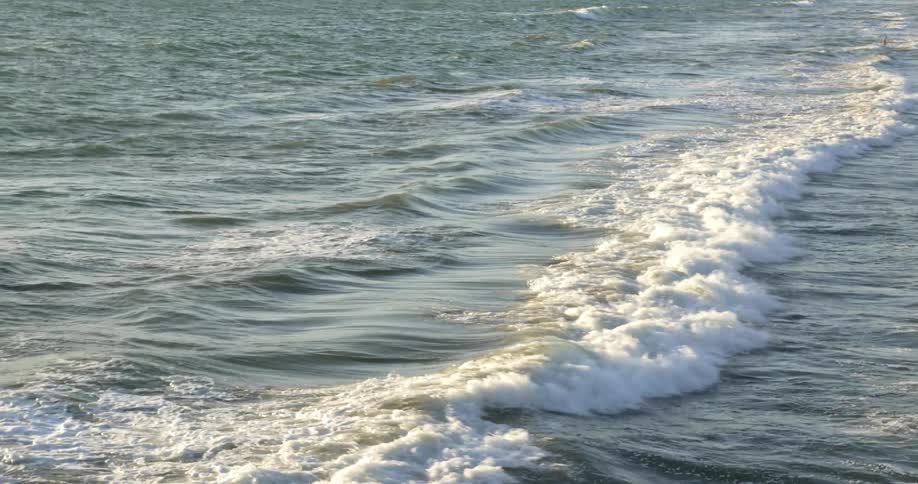 A person swimming out to sea