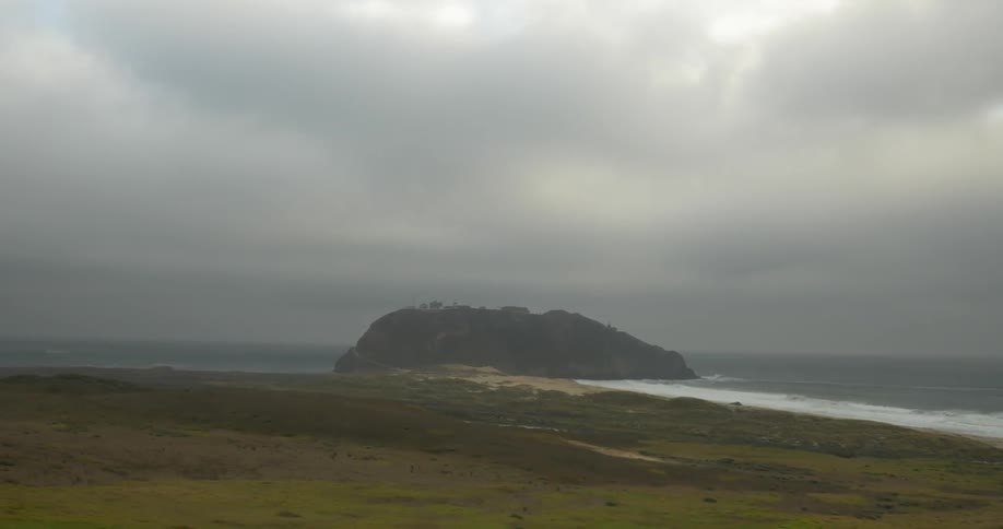 A large island near the coast