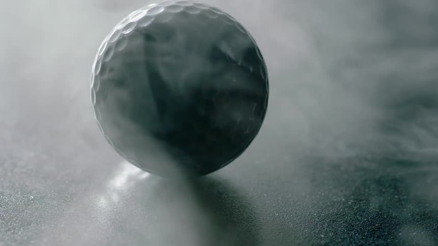 A golf ball is being steamed