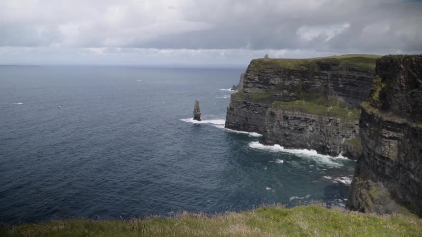 Rocky cliffs near an ocean