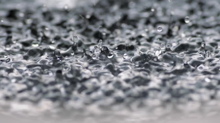 Water drops jump up with vibration