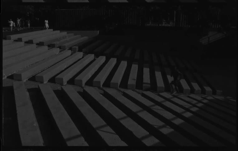 Man sprints up stadium seating