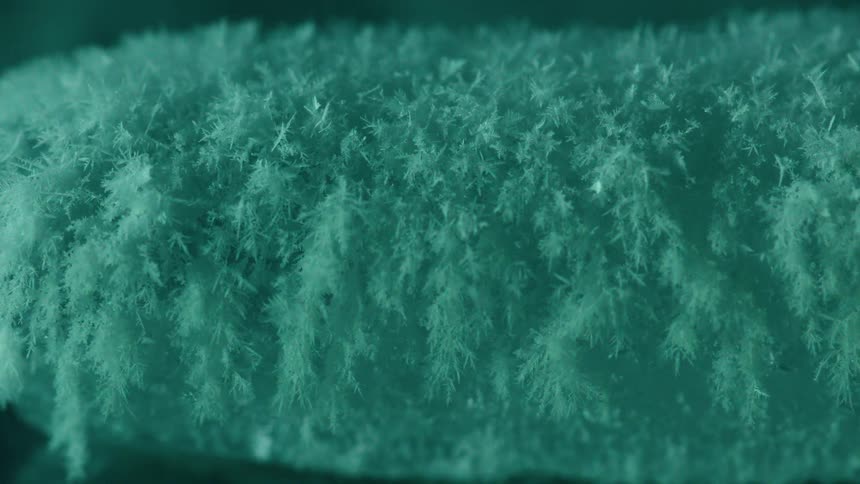 Ice crystals are melting in abstract