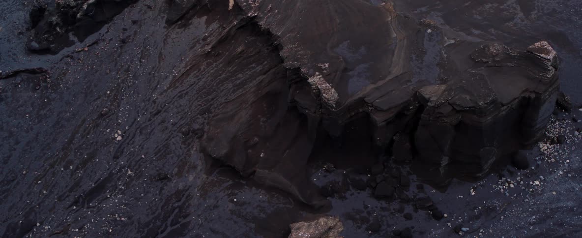 The hills are full of wet sand and rocks