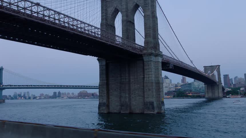 Past the long bridge is a big city