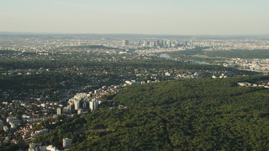 A town sits on the bottom of a hill