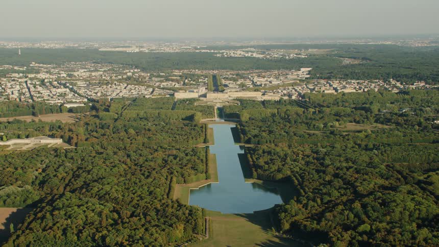 Palace of Versailles with grand canal