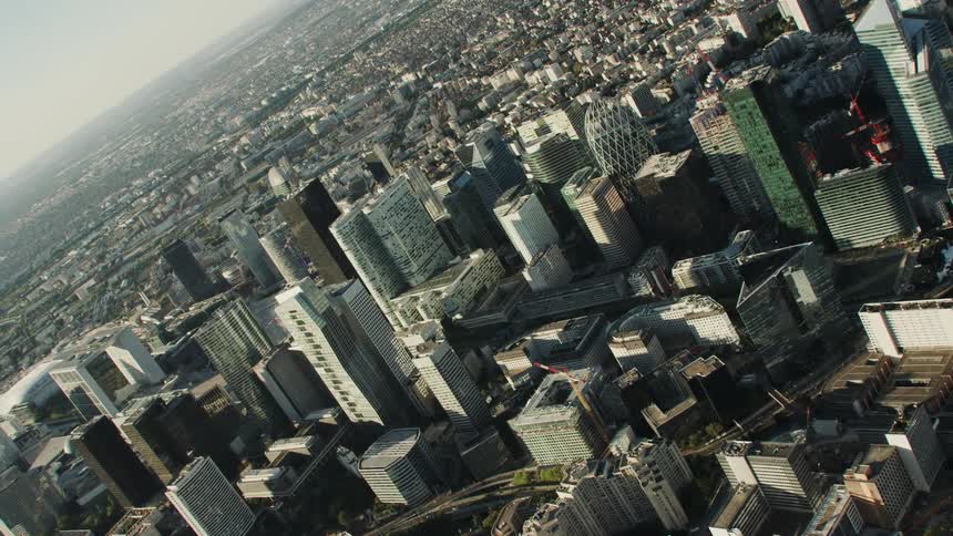 La D��fense, Skyscrapers dominate the skyline of Paris during the day