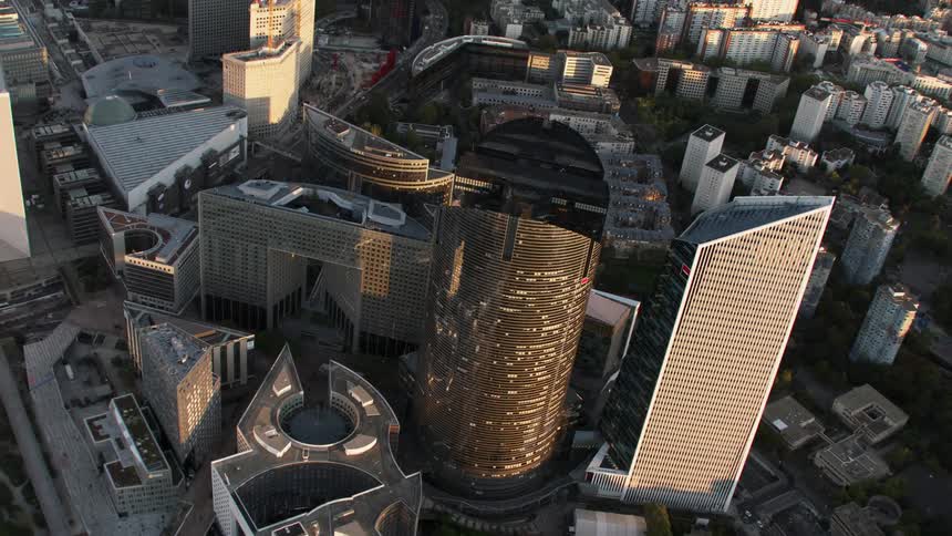 A large city at sunrise