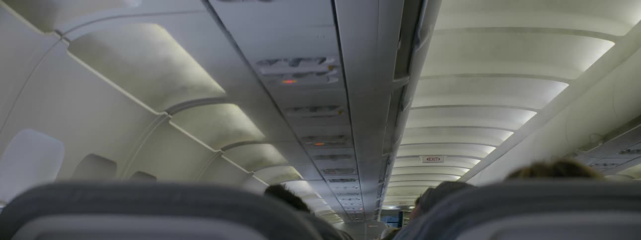 Smoke pours into the cabin of a plane