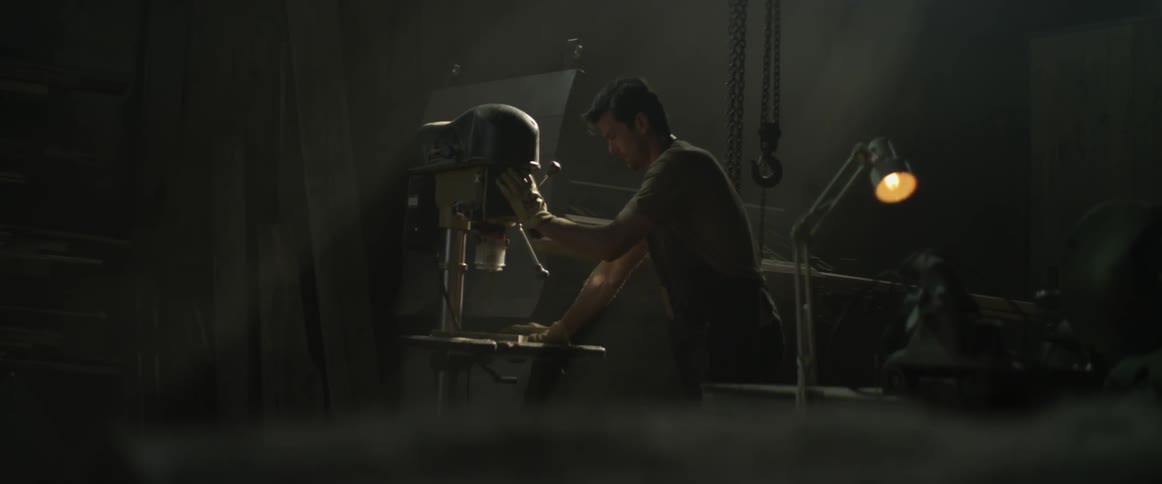 A man works in a workshop