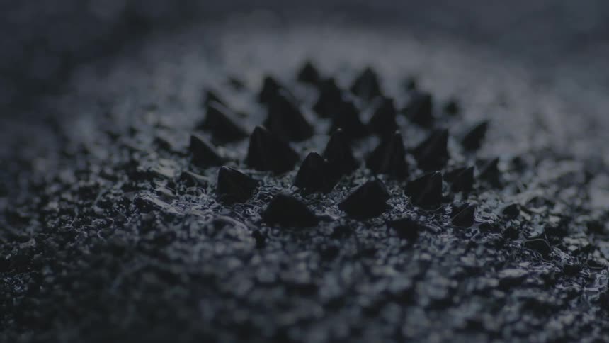 Spiky black liquid