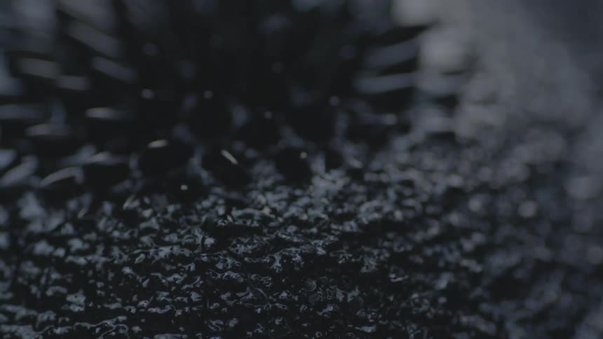 Liquid sand is vibrating on a table
