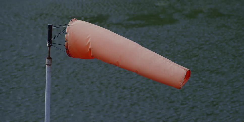 A windsock fluttering in the breeze