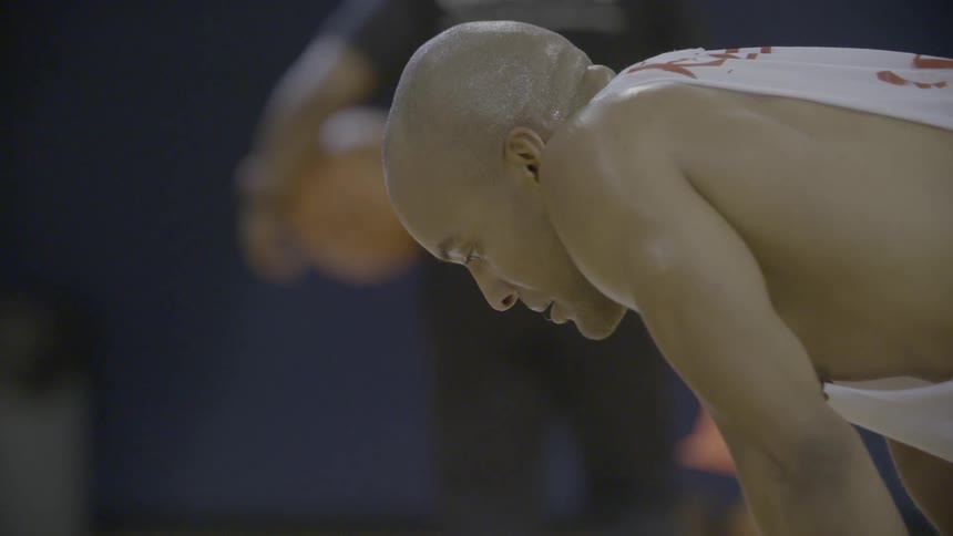 A person playing basketball