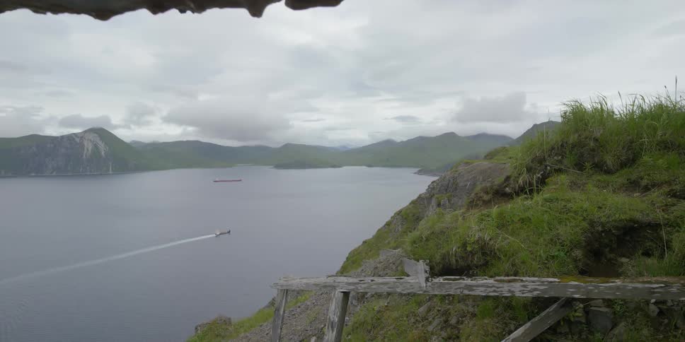 A boat travels on the water