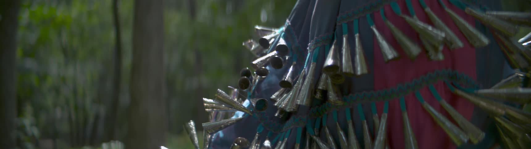 The chimes move around on the dress
