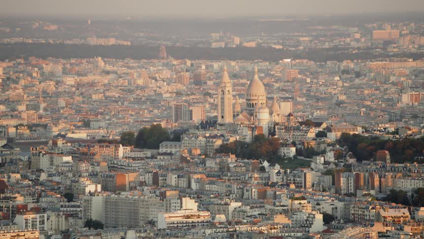 City buildings cover a hill