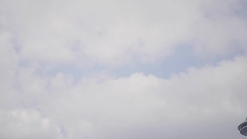 Puffy white clouds in the sky