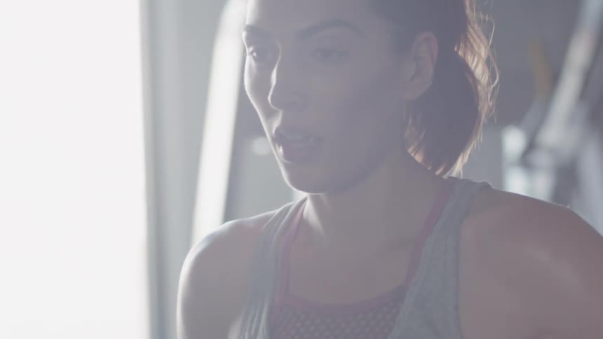 Woman stretches after a workout