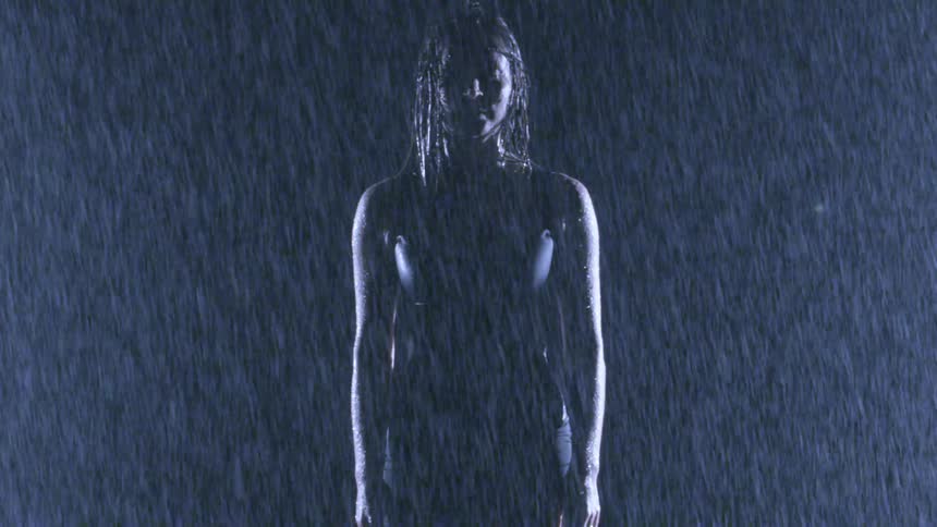A person standing in the rain
