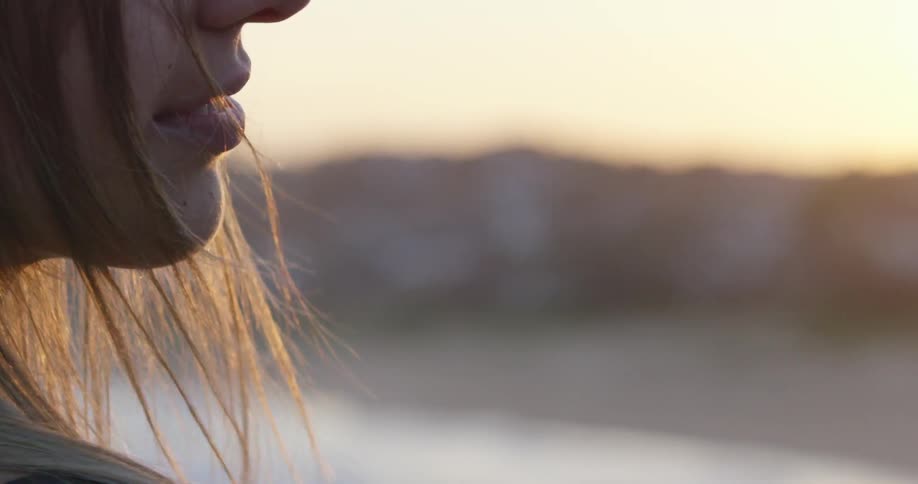 A person staring off at the horizon