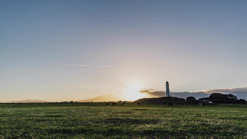 Time lapse of the sun rising over the plains