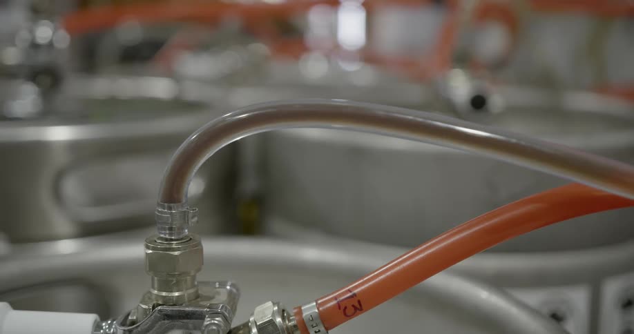 Liquid flowing through a clear tube