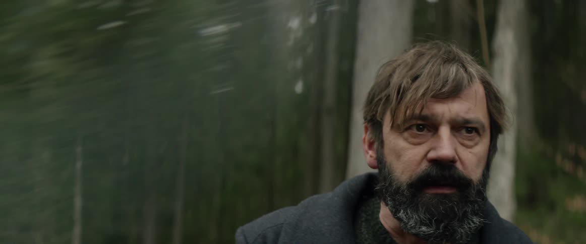 A bearded man in the forest