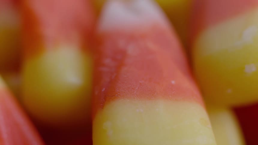 A pile of candy corn sits undisturbed