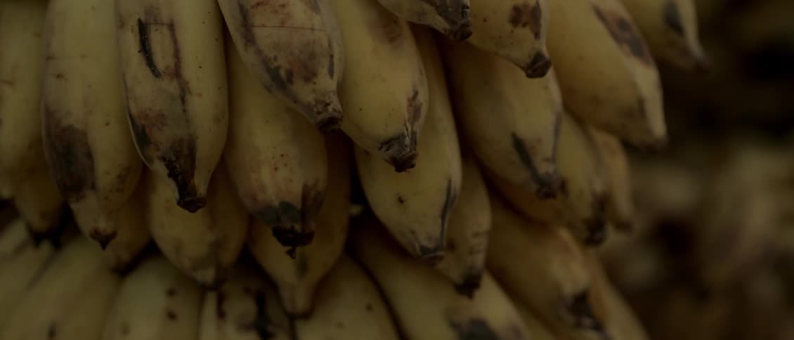 Close up of bananas in a market