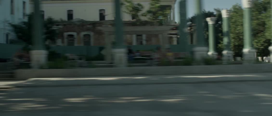 Driving through a city