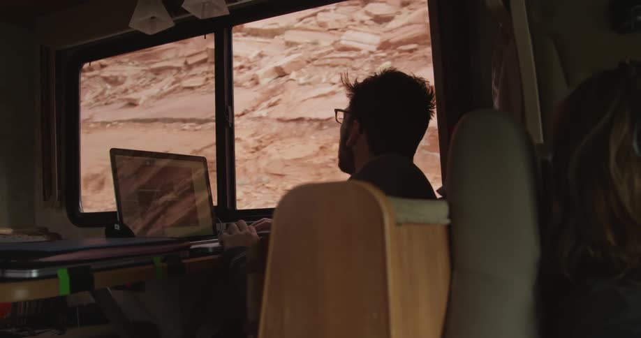 A person using a laptop