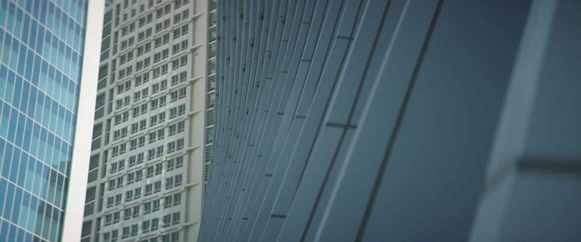 The side of a metal building