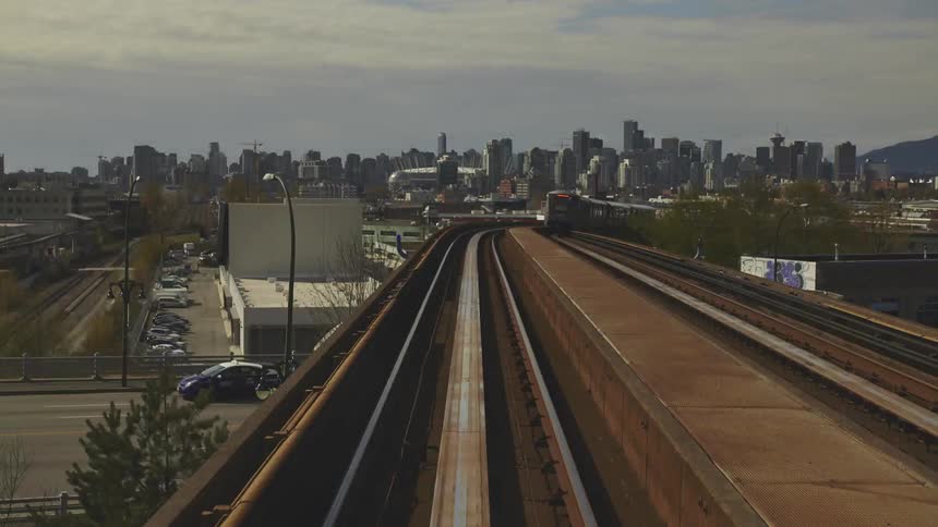 Going down a train track in reverse