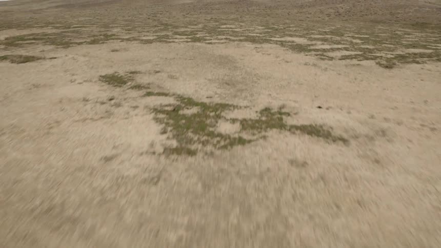 The long dry desert is full of cracks