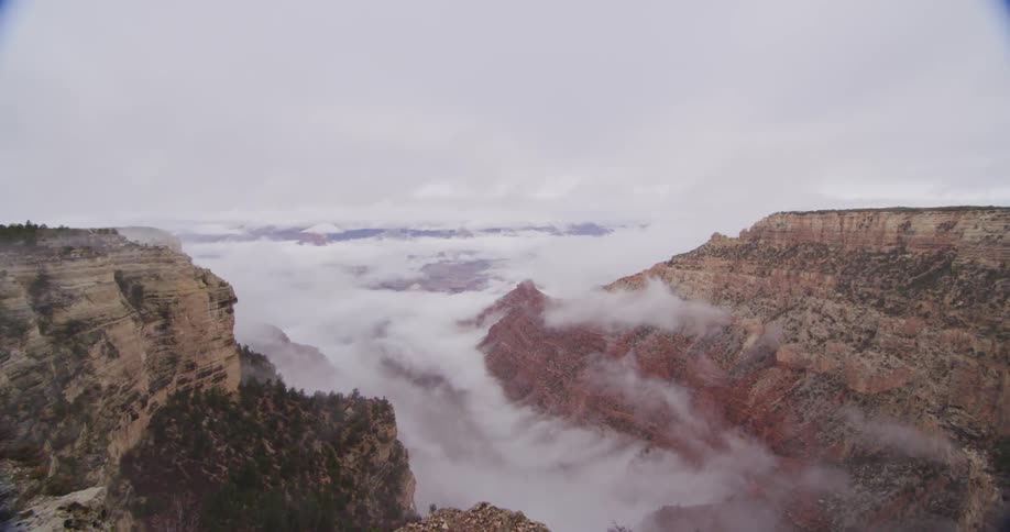 View from the edge of a large mountain