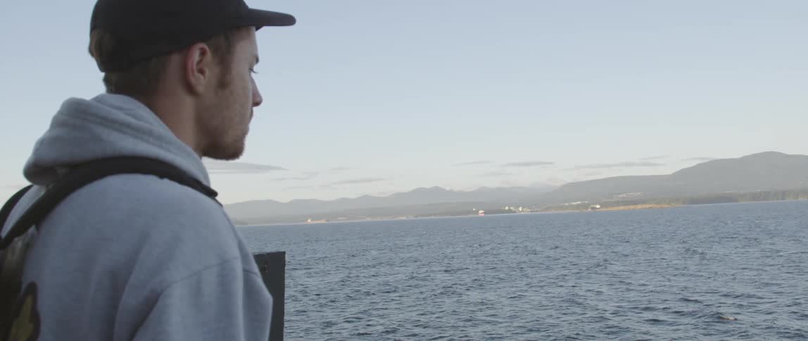 A man looks out at the ocean